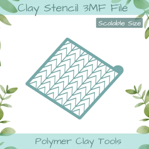 Chevrons Polymer Clay Stencil - Image 2