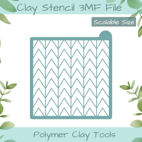 Chevrons Polymer Clay Stencil - Image 1