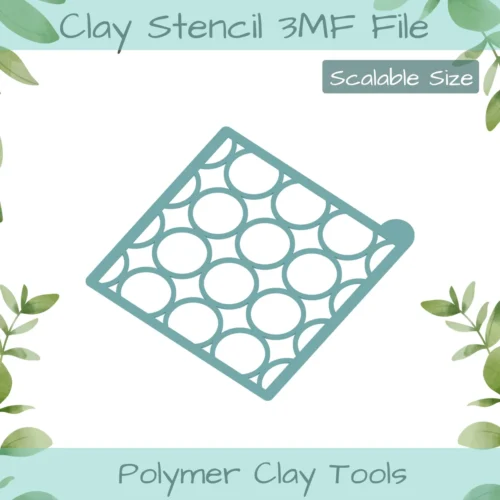 Circles Polymer Clay Stencil - Image 2