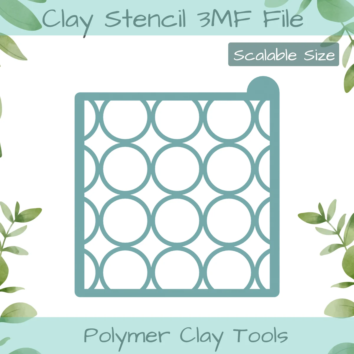 Circles Polymer Clay Stencil