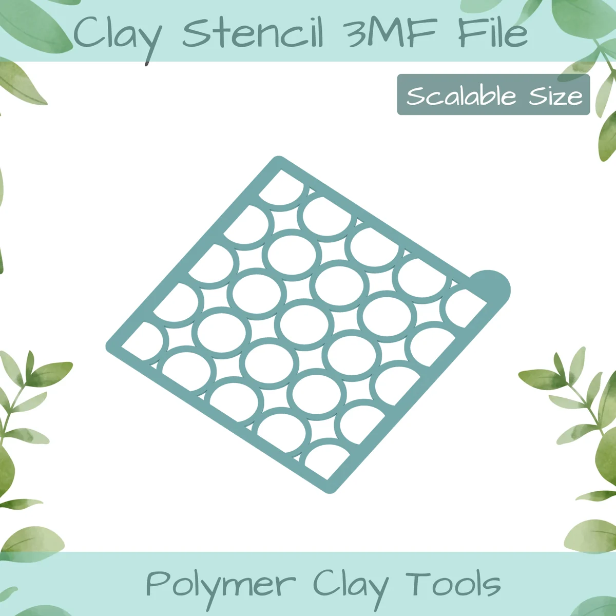 Circles Polymer Clay Stencil