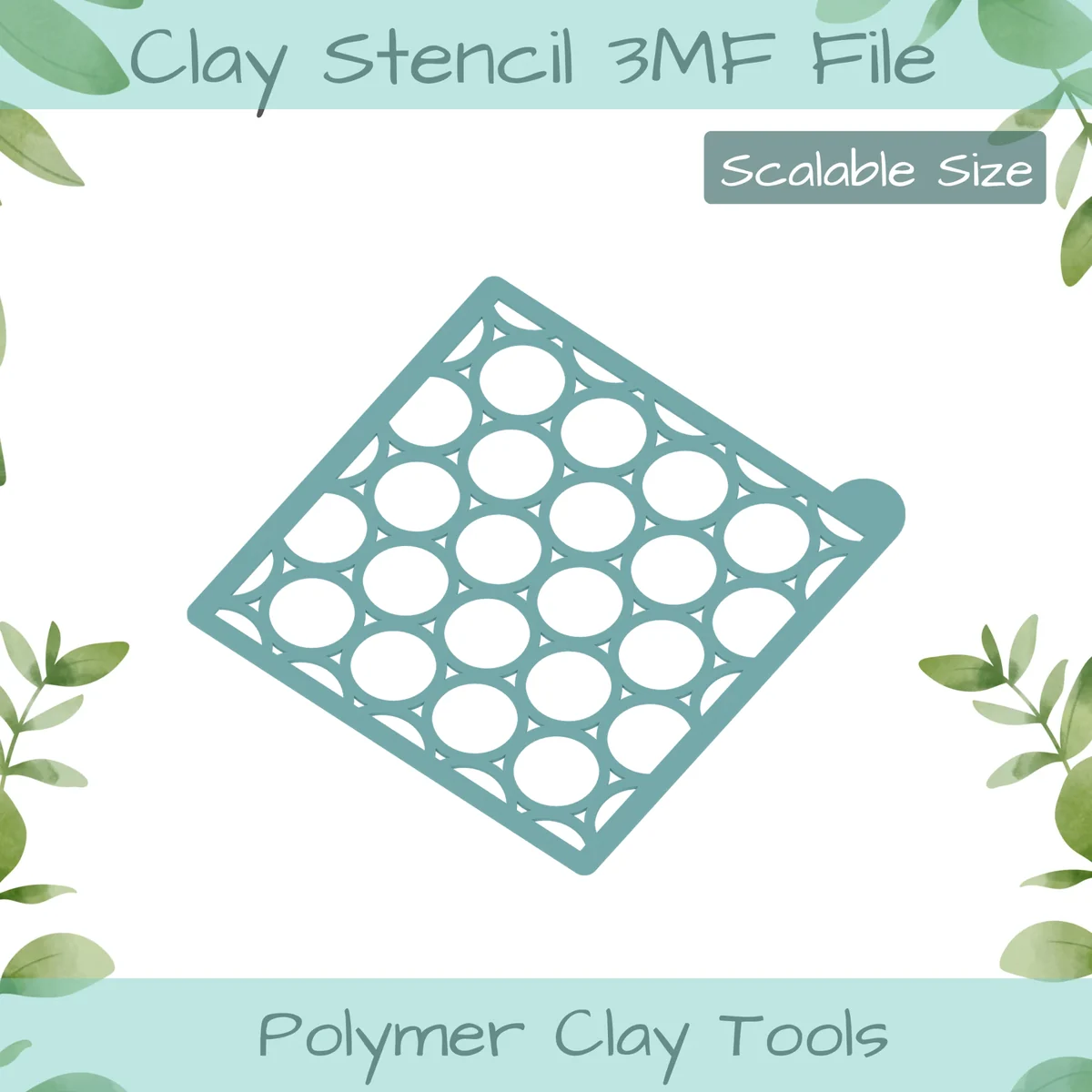 Circles Polymer Clay Stencil