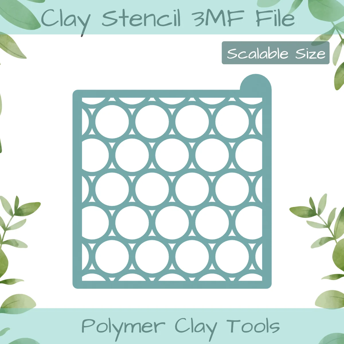 Circles Polymer Clay Stencil