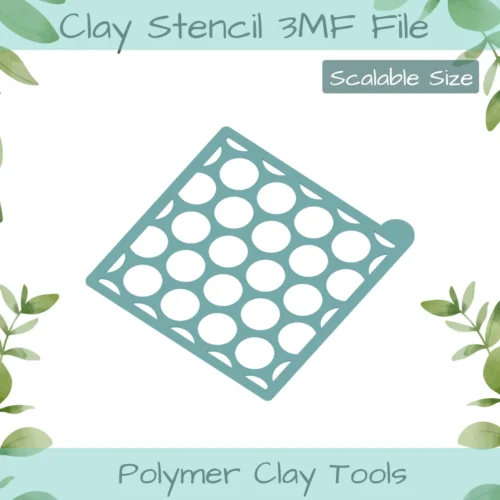Circles Polymer Clay Stencil - Image 2