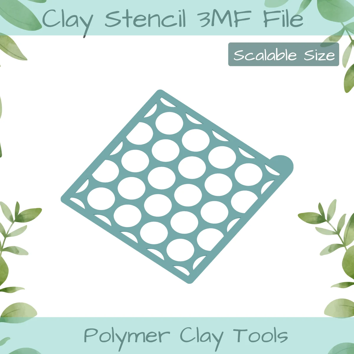 Circles Polymer Clay Stencil