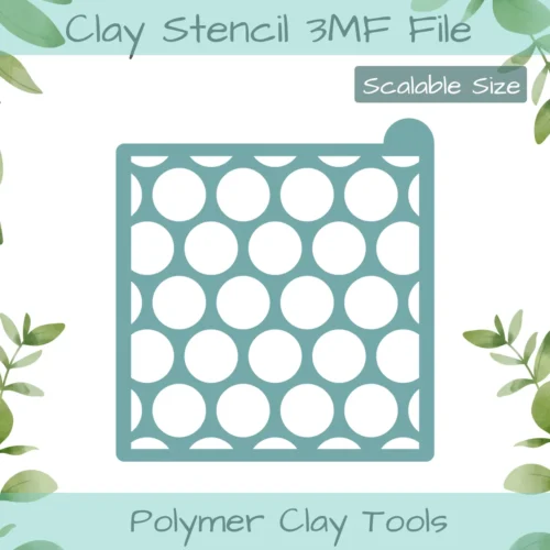 Circles Polymer Clay Stencil - Image 1