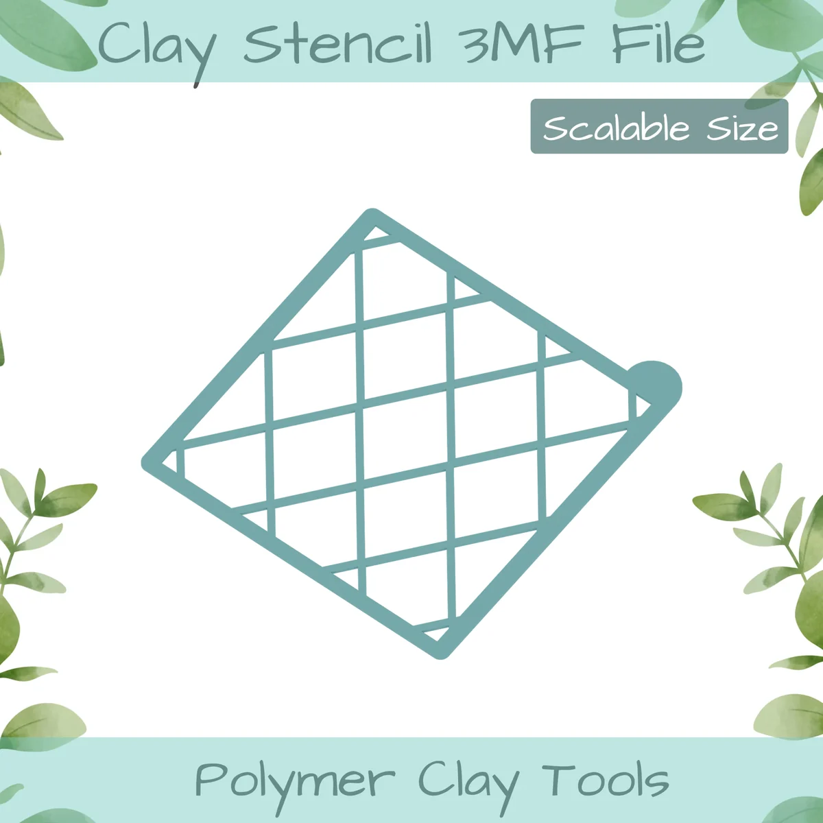 Diamonds Polymer Clay Stencil