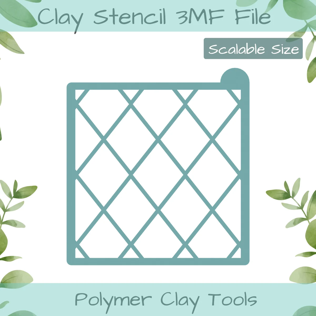 Diamonds Polymer Clay Stencil