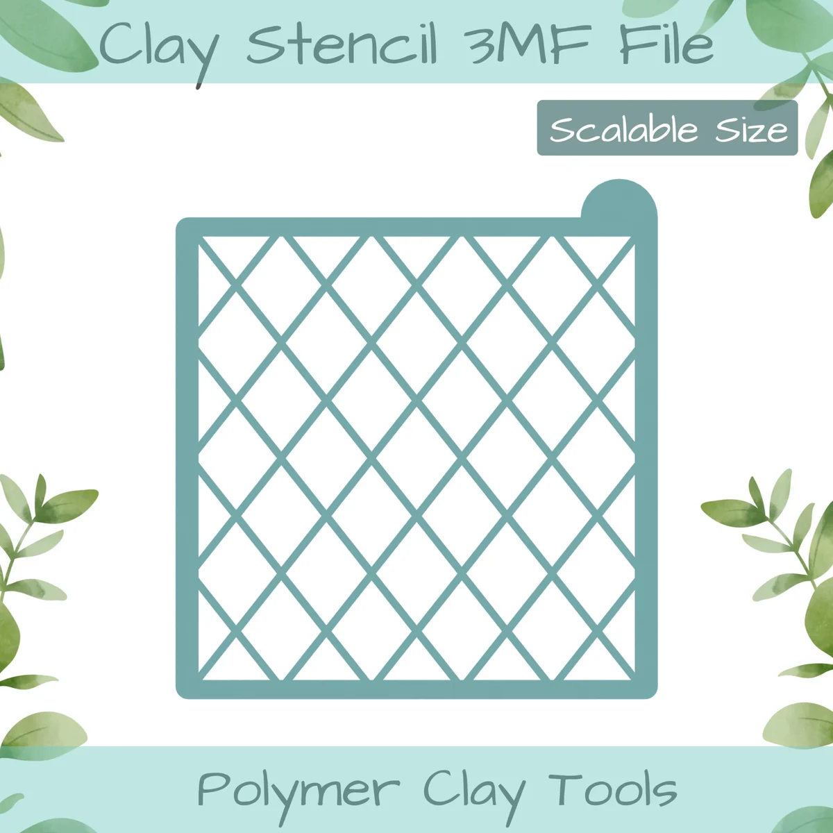 Diamonds Polymer Clay Stencil