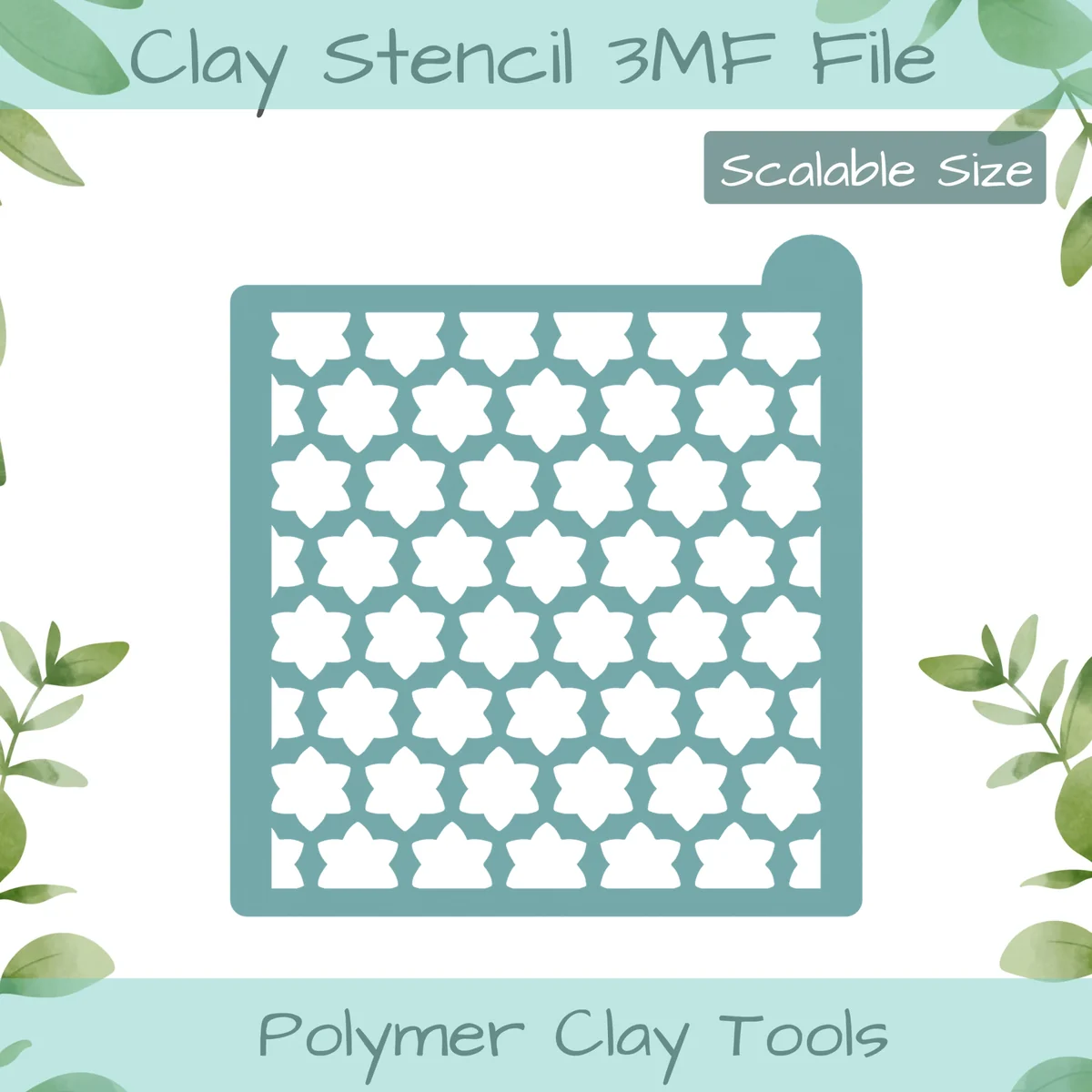 Stars Polymer Clay Stencil