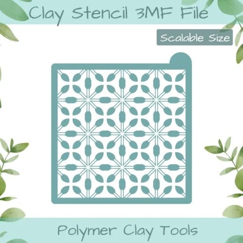 Burst Polymer Clay Stencil - Image 1