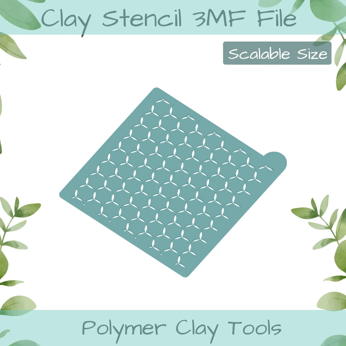 Bubbles Polymer Clay Stencil