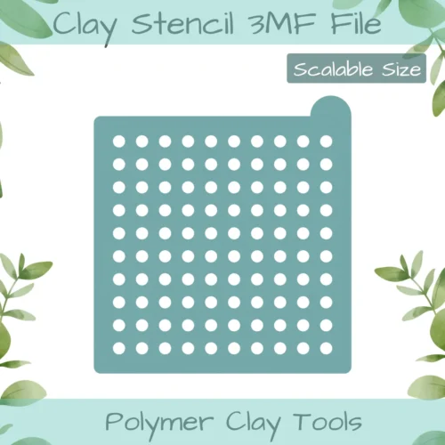Dots Polymer Clay Stencil - Image 1