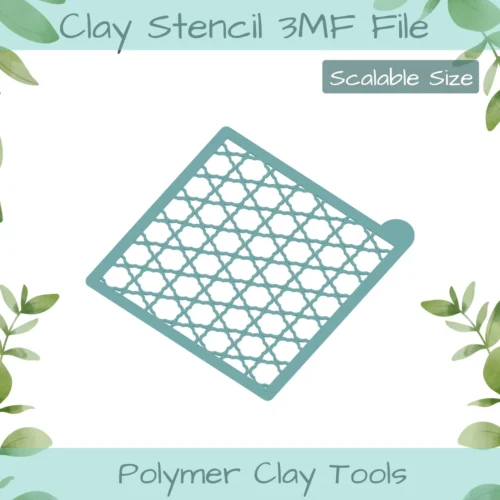 Open Weave Polymer Clay Stencil - Image 2