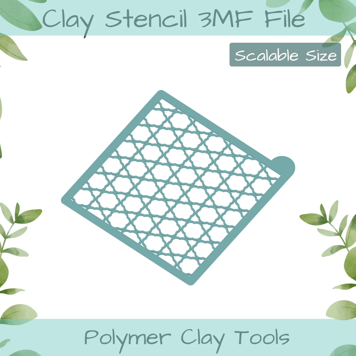 Open Weave Polymer Clay Stencil