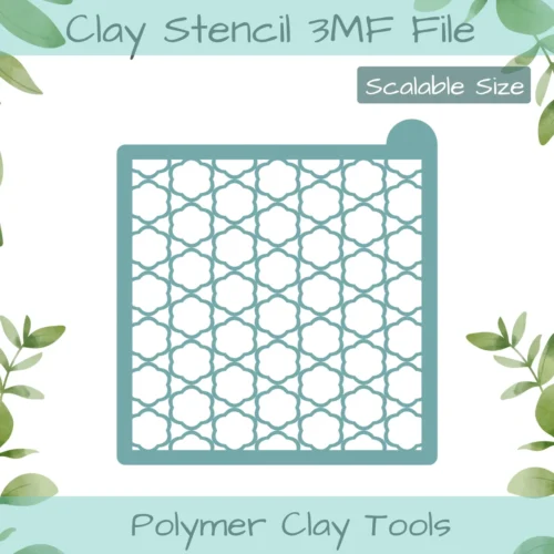 Open Weave Polymer Clay Stencil - Image 1