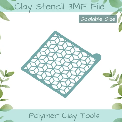 Cubes Polymer Clay Stencil - Image 2