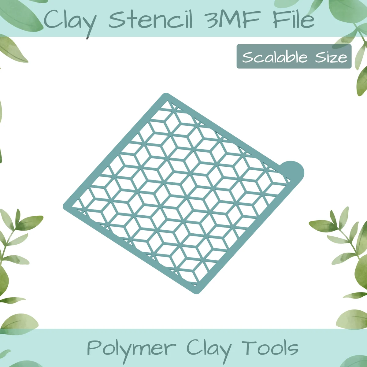 Cubes Polymer Clay Stencil