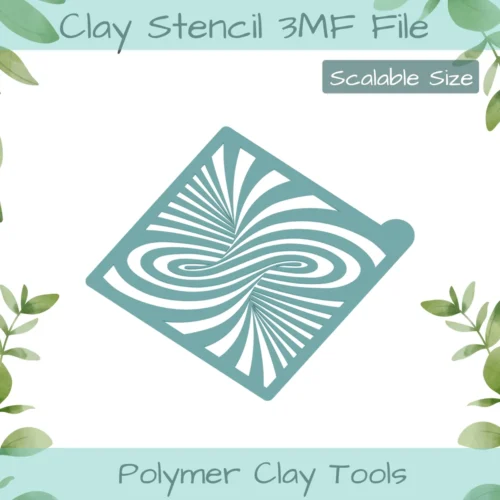 Vortex Polymer Clay Stencil - Image 2