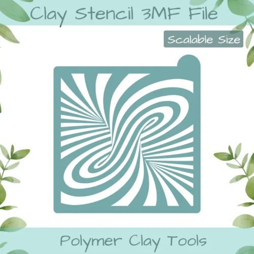 Vortex Polymer Clay Stencil - Image 1