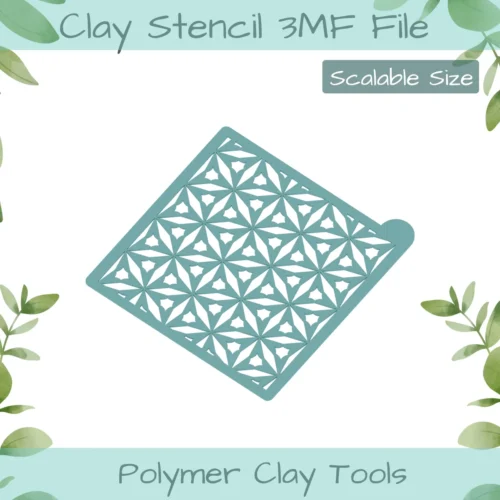 Snowflake Polymer Clay Stencil - Image 2