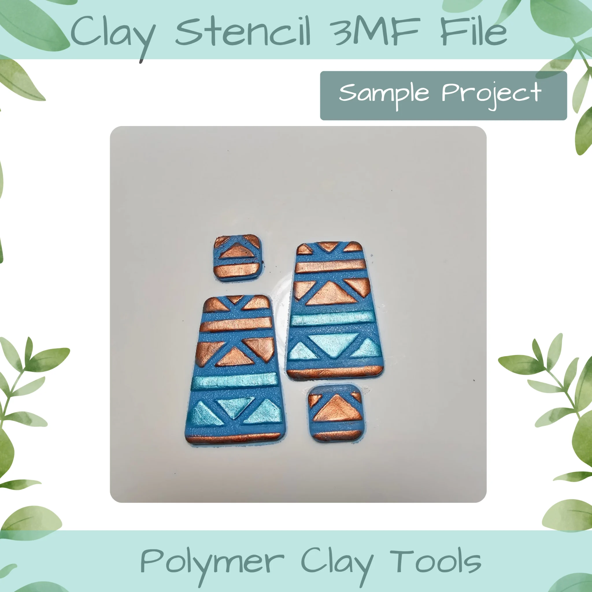 Bare Tree Polymer Clay Stencil